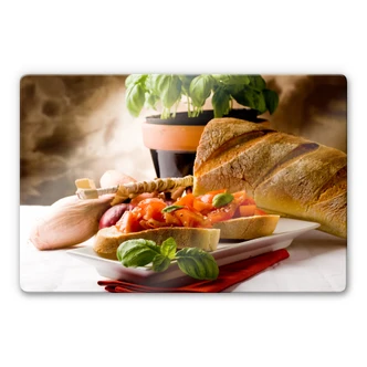 Stampa su vetro - Bruschetta all'italiana 