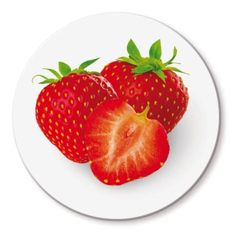 Glasbild Strawberries - rund Glasbild Strawberries - rund