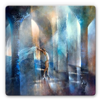 Glasschilderij Schmucker - Cats and Dancer 