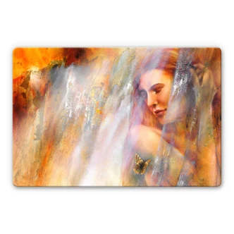 Glass Print Schmucker - Laura with Butterfly Glass Print Schmucker - Laura with Butterfly