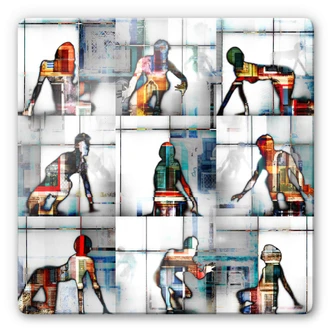 Glass Print Shrayer - Body Language 56 Glass Print Shrayer - Body Language 56