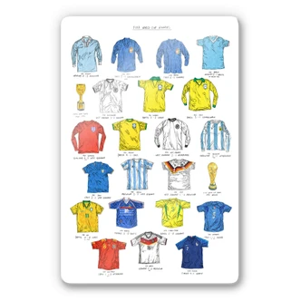 Glasbild Sparshott - Fußballtrikots Weltmeisterschaft 