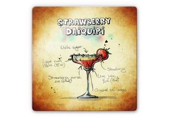 Glasbild Strawberry Daiquiri - quadratisch 