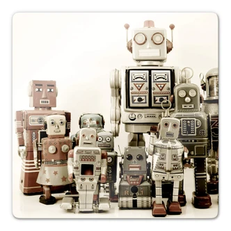 Glasbillede - Robotter 