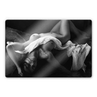 Glass Print Wunderskatz - Half nude 