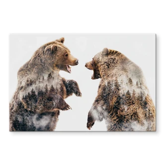 Tableau sur verre Angyalosi - Conflit sauvage 