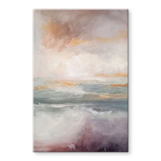 Tableau sur verre Vagues abstraites dans la lumière du crépuscule - Alpenglow Workshop 