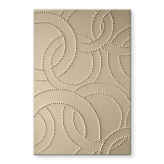 Tableau en verre Anneaux abstraits beige - Grande 