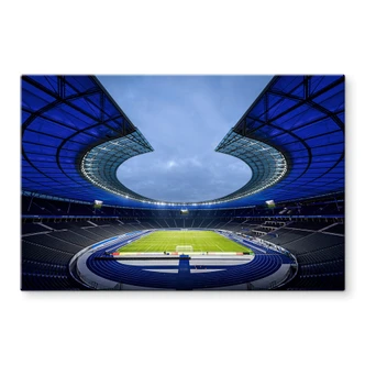 Glasbild Hertha BSC Blaues Olympiastadion 
