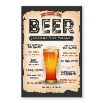 Glasbild How to order a beer around the world 