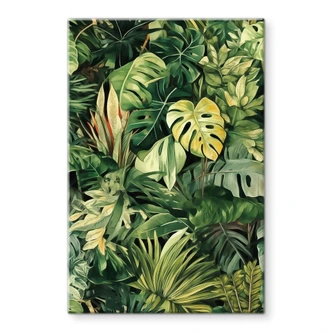 Tableau en verre Plantes de la jungle - Jaszke Tableau en verre Plantes de la jungle - Jaszke