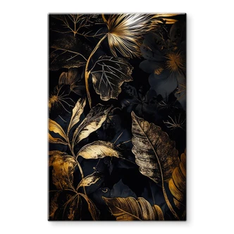 Tableau en verre Plantes dans la nuit - Jaszke 