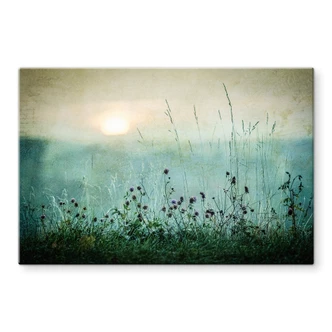 Glasbild Landschaft - Taubedeckter Sonnenaufgang - Kværnstrøm 