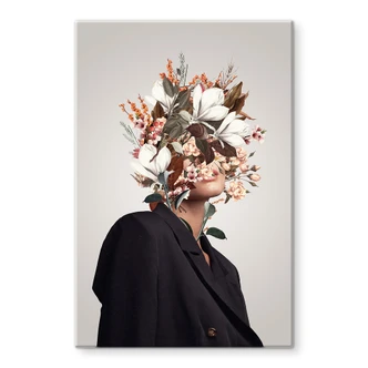 Tableau sur verre Fleurs féminines - Moth Tableau sur verre Fleurs féminines - Moth