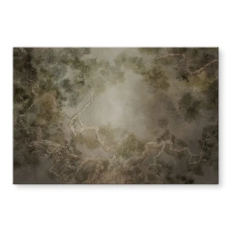 Glasbild Wald mit Blick in die Baumwipfel - Ms Tiff 