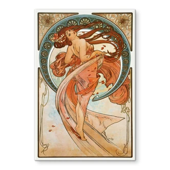 Tableau en verre Mucha - Quatre arts : La danse 