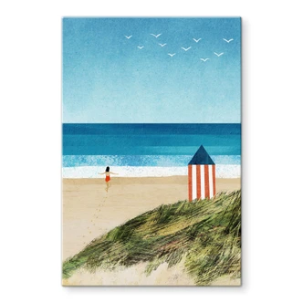 Tableau en verre Vacances à la mer avec vue sur les dunes - Rivers 