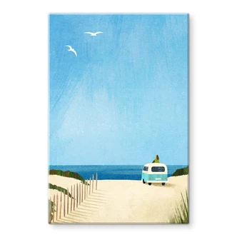 Glasschilderij Life in a Van - Vakantie aan zee - Rivers Glasschilderij Life in a Van - Vakantie aan zee - Rivers