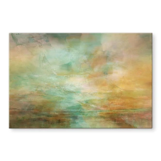 Tableau en verre Lumière turquoise et dorée sur la mer - Schmucker 