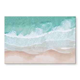 Tableau en verre Douces vagues sur la plage - Sisi & Seb 