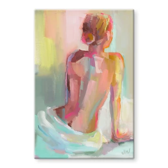 Tableau sur verre Dos abstrait d'une femme - Westenhofer 