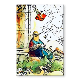 Tableau sur verre Zamart - Kandinsky rencontre le Pérou 