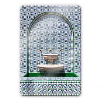 Glasbild Colombo - Brunnen in der Alawi Moschee im Oman 