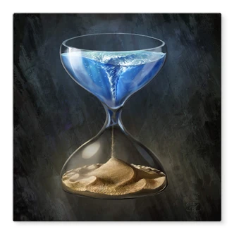 Glasbild aerroscape - Die Zeit läuft ab - Quadratisch Glasbild aerroscape - Die Zeit läuft ab - Quadratisch