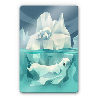 Glasbild Braun - Polar Bear 