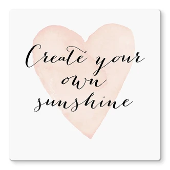 Glasbild Confetti & Cream - Create your own sunshine 