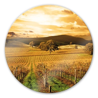 Glasbild Tirol im Herbst - rund Glasbild Tirol im Herbst - rund