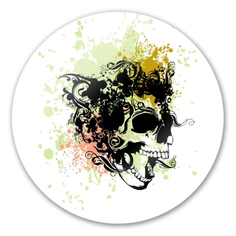 Glasbild Skull Tribal - rund Glasbild Skull Tribal - rund