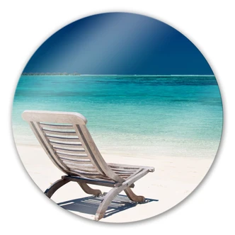 Glasbild Südseestrand - rund Glasbild Südseestrand - rund