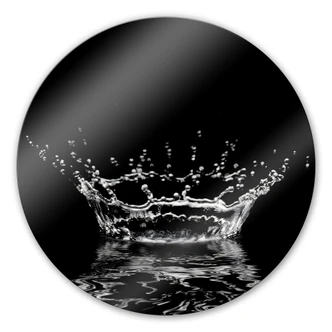 Glasbild Wassertropfen - rund Glasbild Wassertropfen - rund