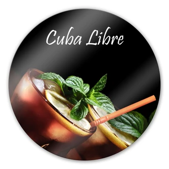 Glasbild Cuba Libre - rund 
