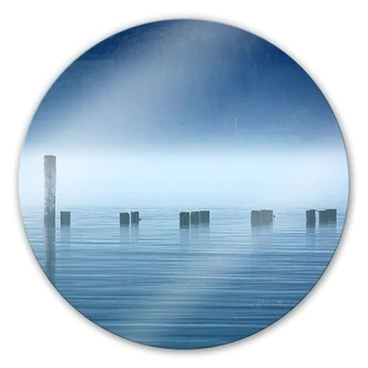 Glasbild Nebelbank - rund Glasbild Nebelbank - rund