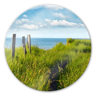 Glasbild Weg zum Meer - rund Glasbild Weg zum Meer - rund