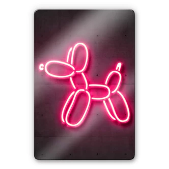 Glasschilderij Mielu - Balloon Dog 