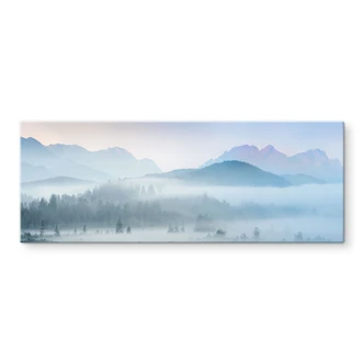 Tableau en verre Paysage forestier brumeux en automne - Eisenmann - Panorama 