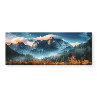 Tableau sur verre 
Paysage automnal au sommet du Triglav dans les Alpes Juliennes 