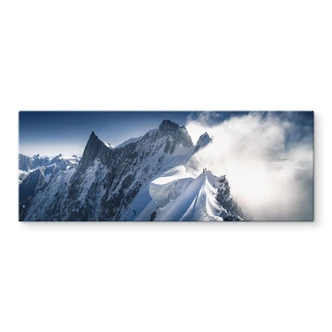 Tableau en verre Panorama de montagne - Sommet du Mont Blanc - Nienartowicz - Panorama 