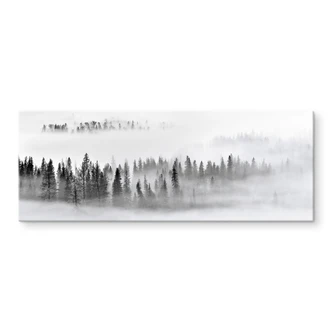 Tableau sur verre Xu - Foggy Forest 