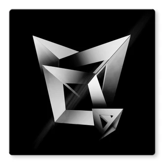 Tableau sur verre Gong - Formes géométriques 3D 