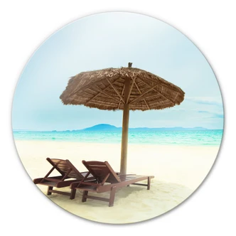 Glasbild Holiday in Paradise - rund Glasbild Holiday in Paradise - rund