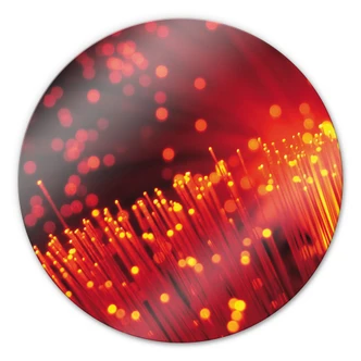 Glasbild Lichtfasern abstrakt - rund Glasbild Lichtfasern abstrakt - rund