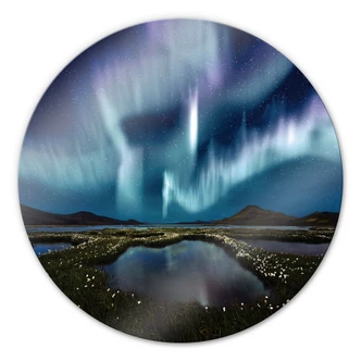 Glasbild Northern Light - rund Glasbild Northern Light - rund