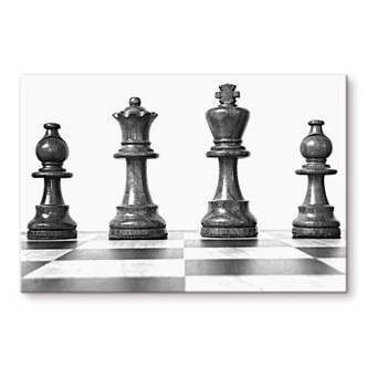 Glasbild Schach Symmetrie 