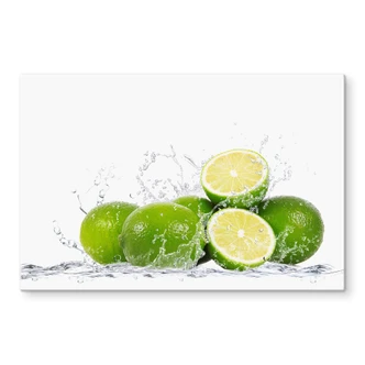 Glass Print – Splashing Limes Glass Print – Splashing Limes