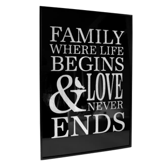 Wanddecoratie Family - Love will never end 