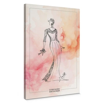 Leinwandbild Greta in Farbwolken - Guido Maria Kretschmer Kollektion - 40x60 cm 